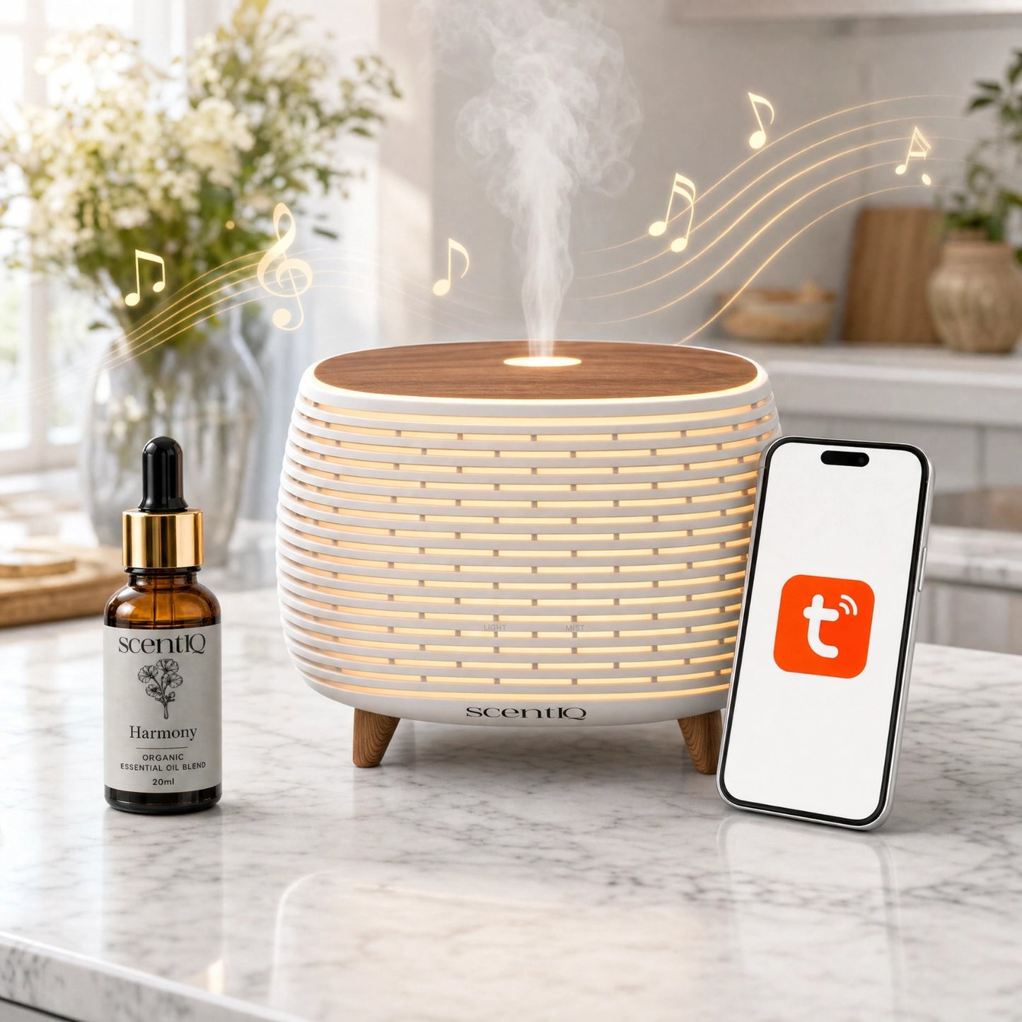 Smart Speaker Diffuser | White